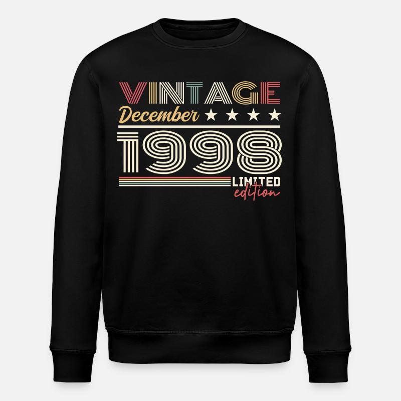 Geschenk Dezember 1998 - Stanley/Stella Unisex Bio-Sweatshirt ROLLER - Schwarz
