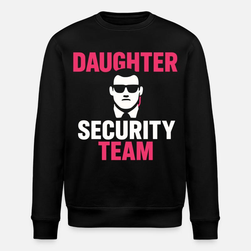 Daughter Security Team Vater Schutz - Stanley/Stella Unisex Bio-Sweatshirt ROLLER - Schwarz