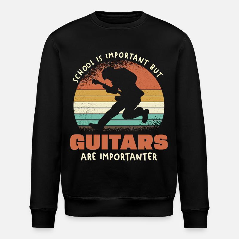 Guitars Are Importanter Retro - Stanley/Stella Unisex Bio-Sweatshirt ROLLER - Schwarz