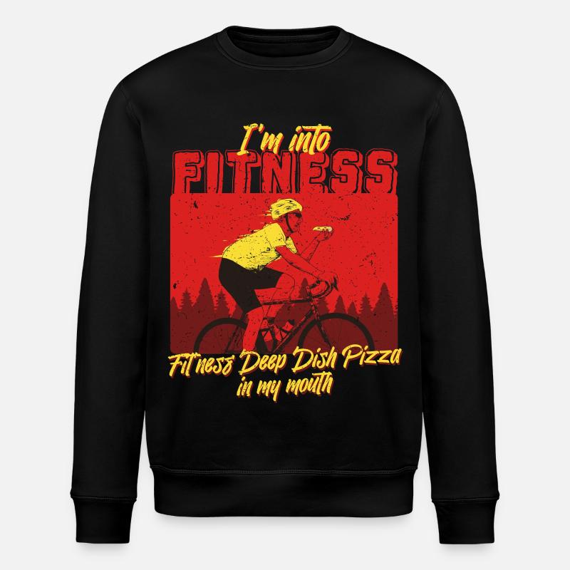 Deep Dish Pizza Chicargo - Stanley/Stella ROLLER Unisex Organic Sweatshirt - black