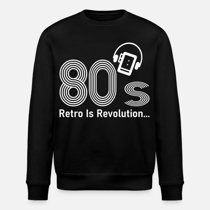 80s - Stanley/Stella ROLLER Unisex Organic Sweatshirt - black