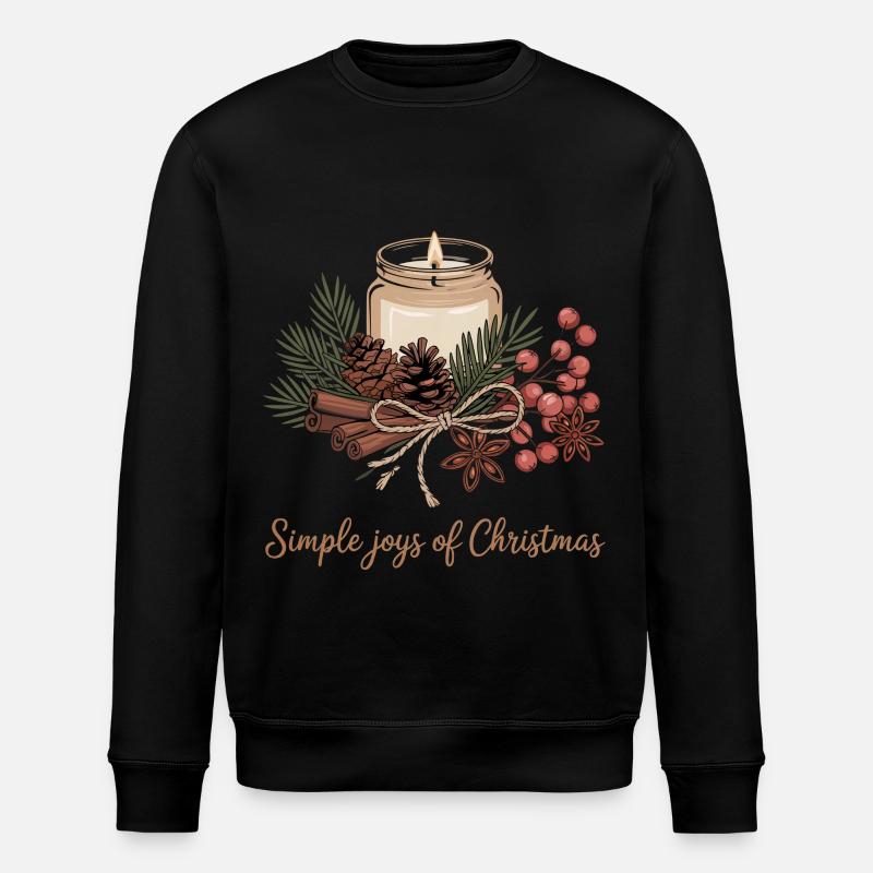 Motif de Noël rustique - Sweat bio ROLLER Stanley/Stella Unisexe - noir