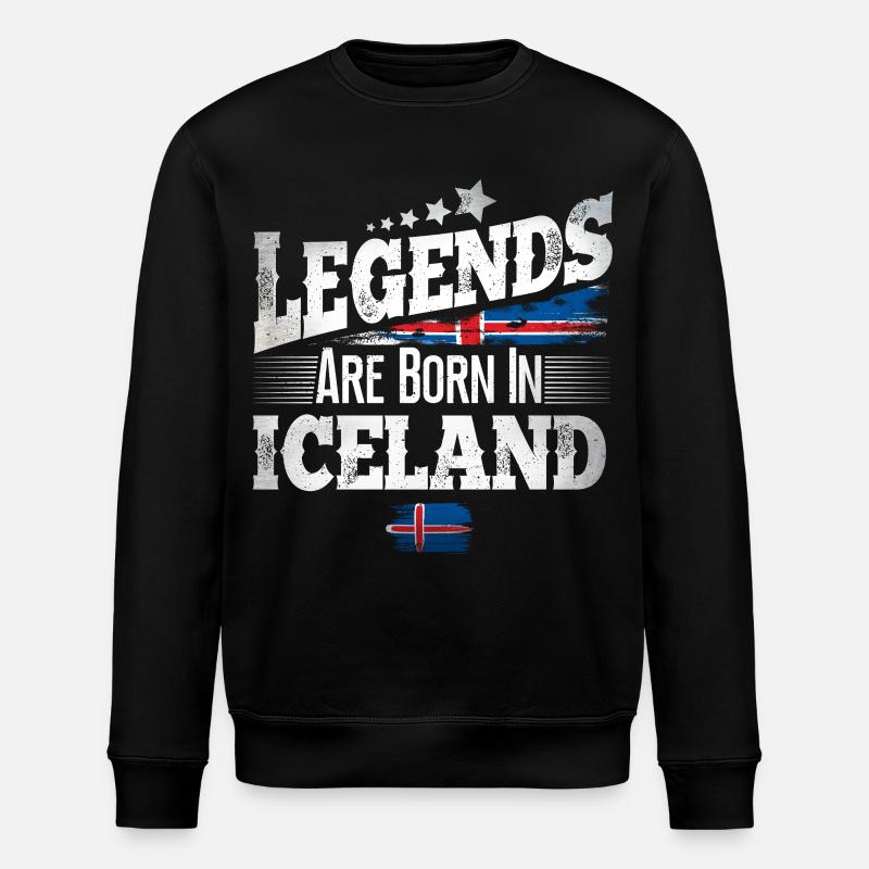 Islande Lieu de naissance Anniversaire - Sweat bio ROLLER Stanley/Stella Unisexe - noir