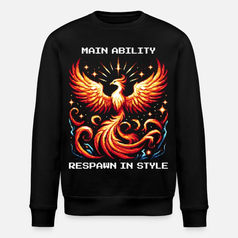 Hauptfähigkeit: Respawn mit Stil | Phönix - Stanley/Stella Unisex Bio-Sweatshirt ROLLER - Schwarz