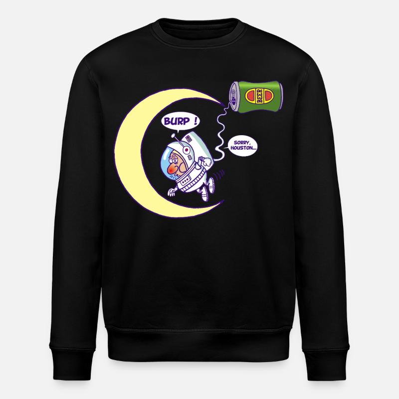 Astronaut und Bier - Stanley/Stella Unisex Bio-Sweatshirt ROLLER - Schwarz