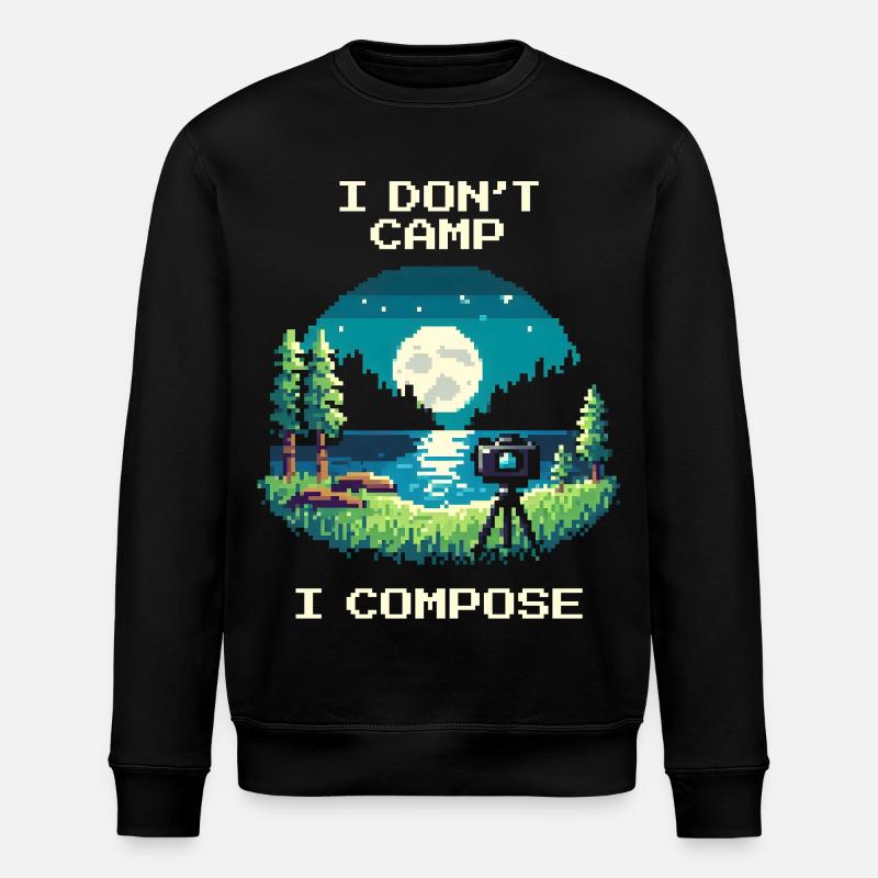 I don't camp, I compose | Composition - Stanley/Stella ROLLER Unisex Organic Sweatshirt - black