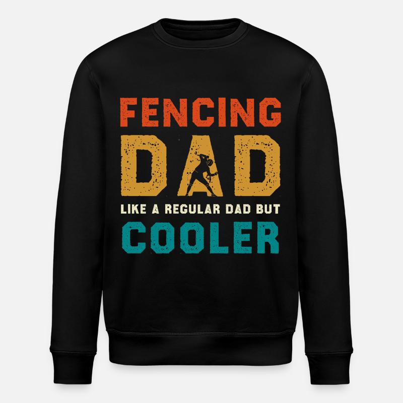 Fencing Dad Cooler Than Regular Dad - Stanley/Stella Unisex Bio-Sweatshirt ROLLER - Schwarz