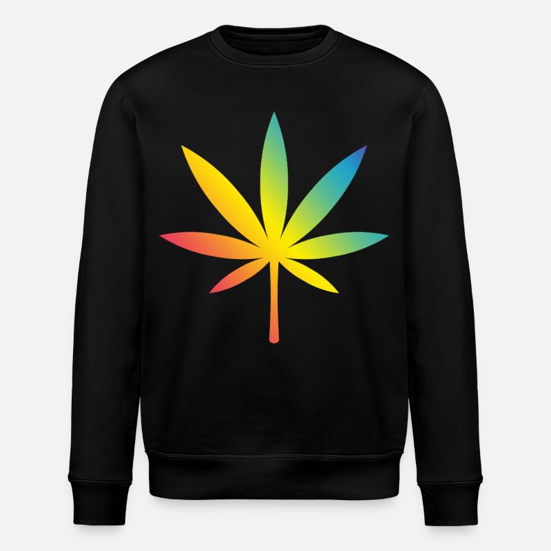 Cannabis / Marijuana / Hemp (Rainbow / History) - Stanley/Stella ROLLER Unisex Organic Sweatshirt - black