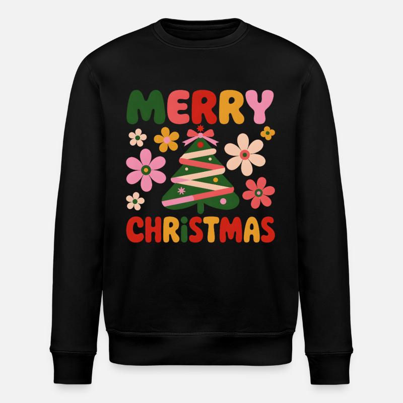 Merry Christmas  - Stanley/Stella Unisex Bio-Sweatshirt ROLLER - Schwarz