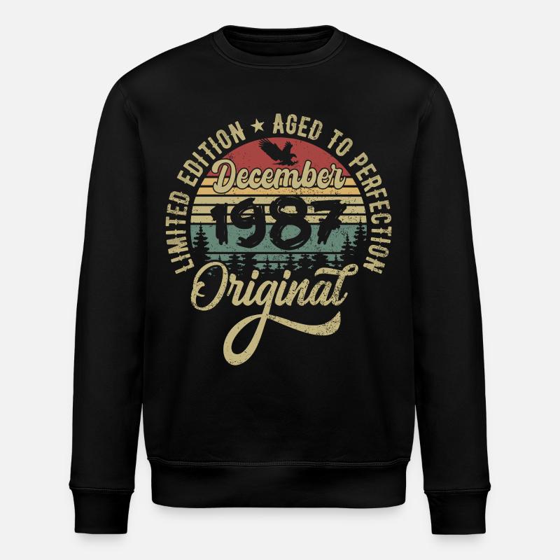 December 1987 - Legend since December 1987 - Stanley/Stella ROLLER Unisex Organic Sweatshirt - black