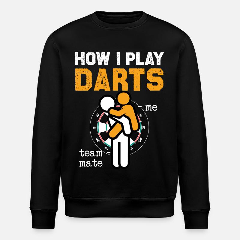 Darts Umarmung Teamgeist - Stanley/Stella Unisex Bio-Sweatshirt ROLLER - Schwarz