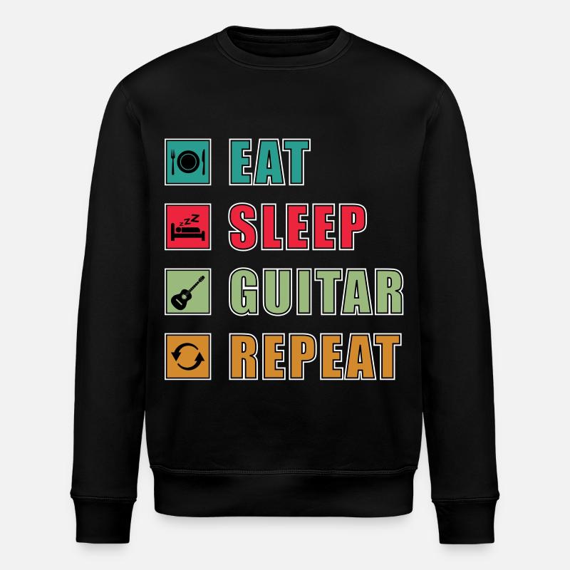 Eat Sleep Guitar Repeat - Sweat bio ROLLER Stanley/Stella Unisexe - noir
