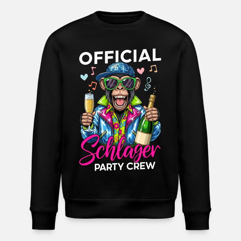 Official Schlager Party Crew - Stanley/Stella Unisex Bio-Sweatshirt ROLLER - Schwarz