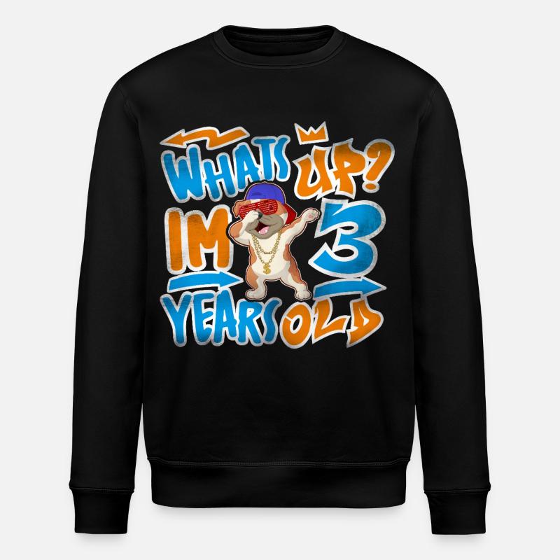 3rd Birthday Graffiti - Stanley/Stella ROLLER Unisex Organic Sweatshirt - black