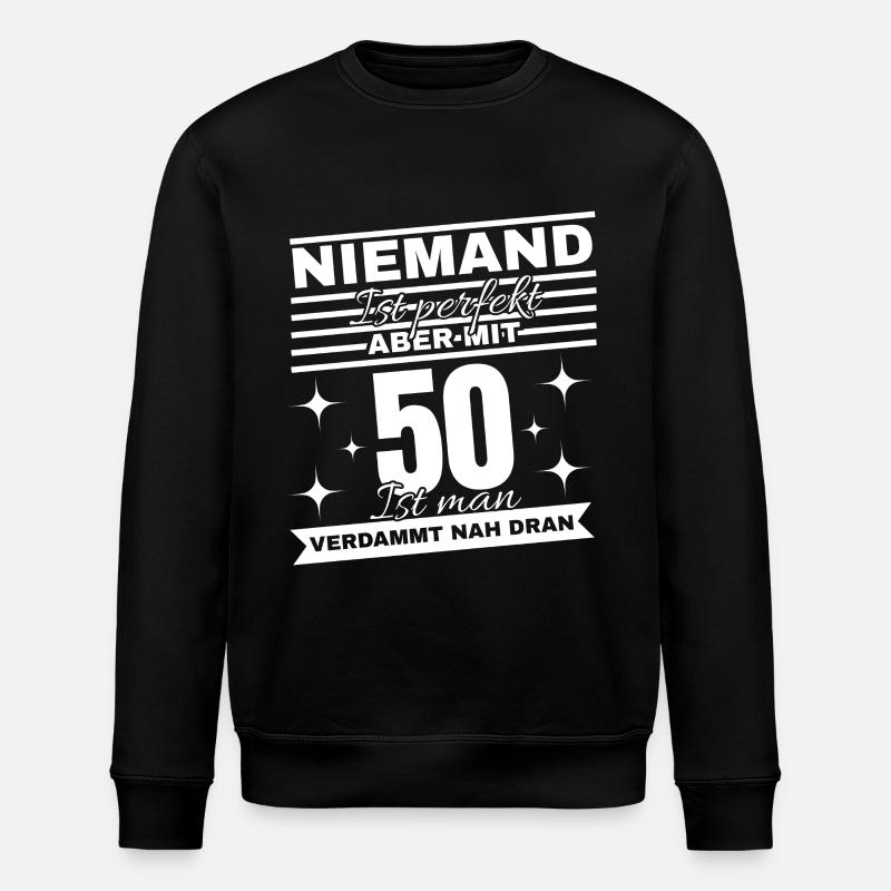 Chemise blague 50e anniversaire - Sweat bio ROLLER Stanley/Stella Unisexe - noir