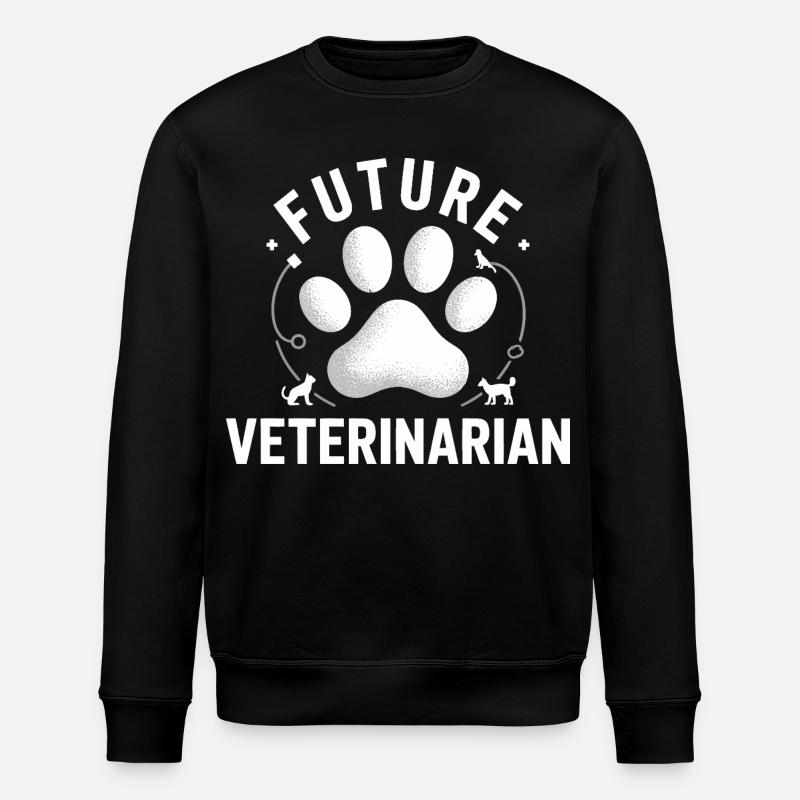 Future Vet Paw Logo - Stanley/Stella ROLLER Unisex Organic Sweatshirt - black