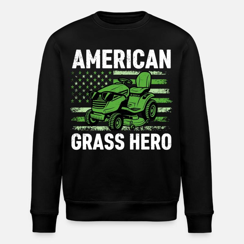 American Grass Hero - Stanley/Stella Unisex Bio-Sweatshirt ROLLER - Schwarz