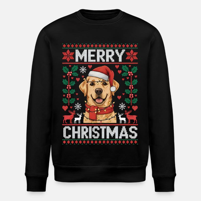 Labrador Retriever Cadeau de Noël - Sweat bio ROLLER Stanley/Stella Unisexe - noir