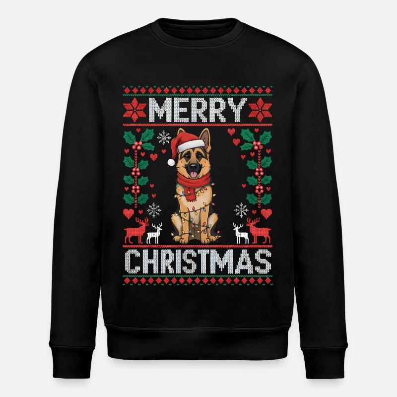 Berger allemand Cadeau de Noël - Sweat bio ROLLER Stanley/Stella Unisexe - noir