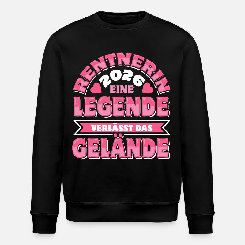 Retraité 2026 - Retraite - Pension - Sweat bio ROLLER Stanley/Stella Unisexe - noir
