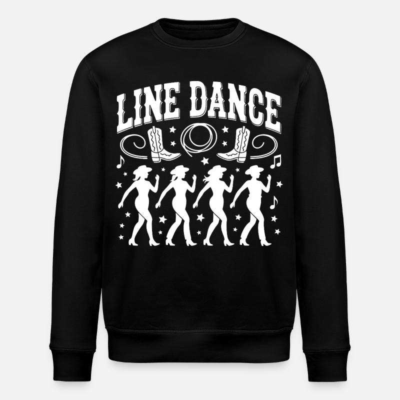 Line Dance Silhouetten Tanz - Stanley/Stella Unisex Bio-Sweatshirt ROLLER - Schwarz