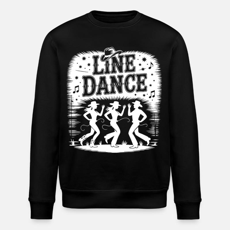 Line Dance Silhouetten - Stanley/Stella Unisex Bio-Sweatshirt ROLLER - Schwarz