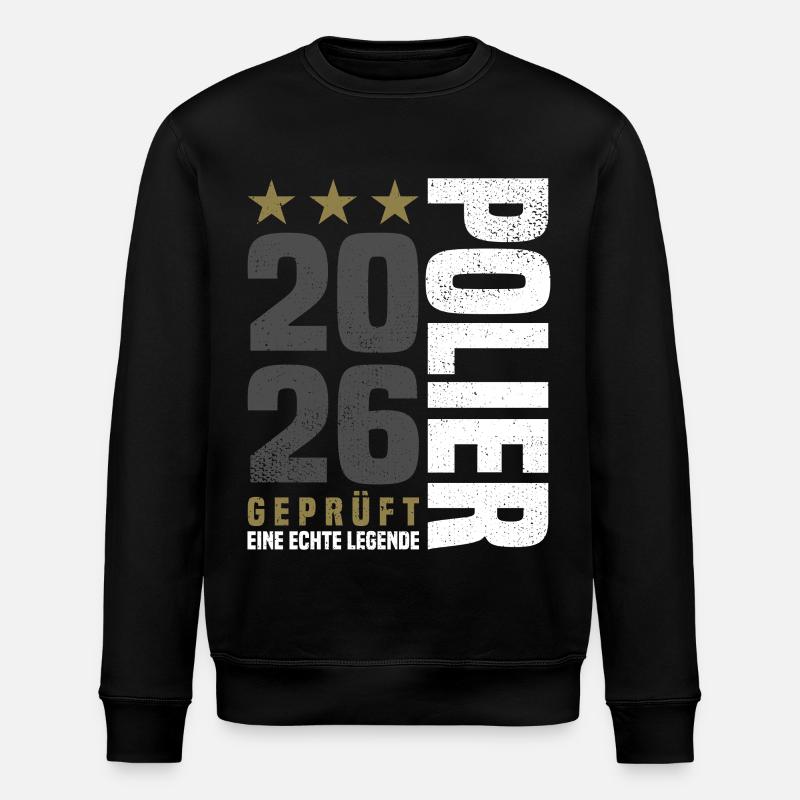 Geprüfter Polier 2026 - Stanley/Stella Unisex Bio-Sweatshirt ROLLER - Schwarz