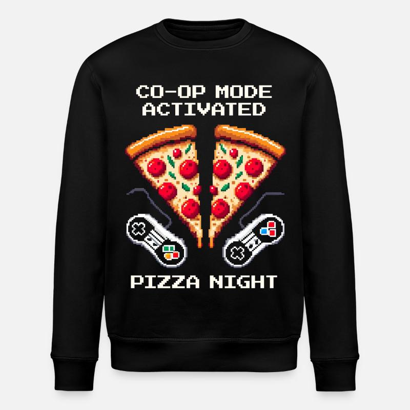Coop activé : Soirée pizza | Jeux multijoueurs - Sweat bio ROLLER Stanley/Stella Unisexe - noir
