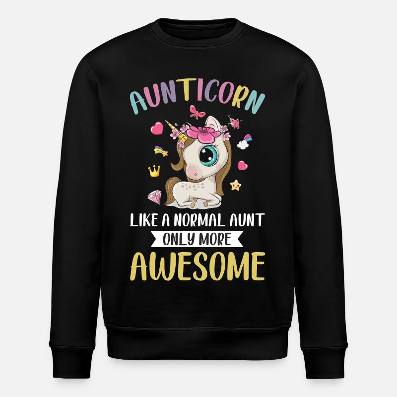 Tante Einhorn - Stanley/Stella Unisex Bio-Sweatshirt ROLLER - Schwarz