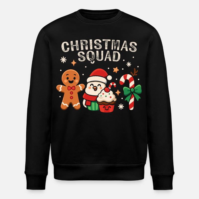 Escouade de Noël - Funny Candy - Sweat bio ROLLER Stanley/Stella Unisexe - noir