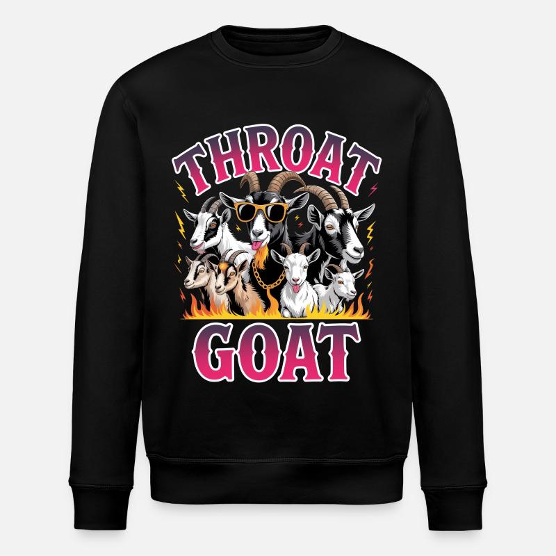 Throat Goat Meme Y2K Bootleg - Stanley/Stella Unisex Bio-Sweatshirt ROLLER - Schwarz