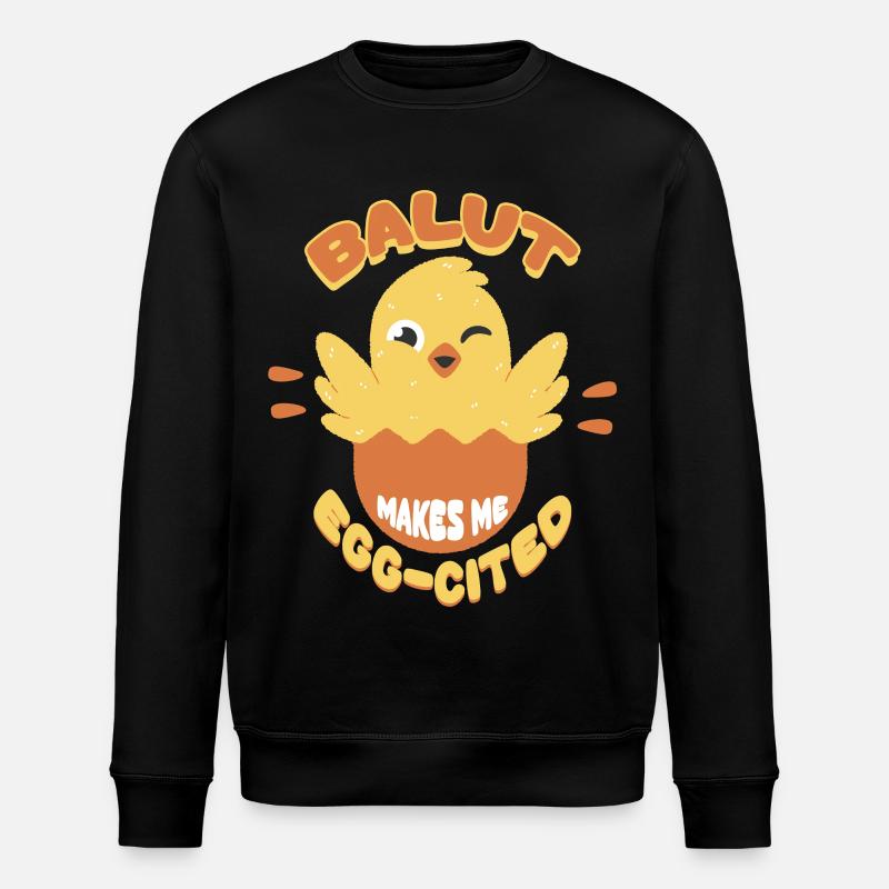 Balut Makes Me Egg-Cited Phillippinen - Stanley/Stella Unisex Bio-Sweatshirt ROLLER - Schwarz