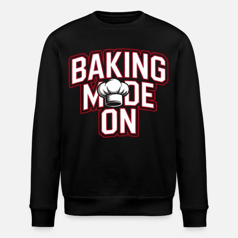 Baking Mode - Chef's Hat Design - Stanley/Stella ROLLER Unisex Organic Sweatshirt - black