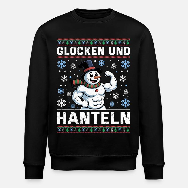 Noël CLOCHES ET HALTÈRES Fun - Sweat bio ROLLER Stanley/Stella Unisexe - noir