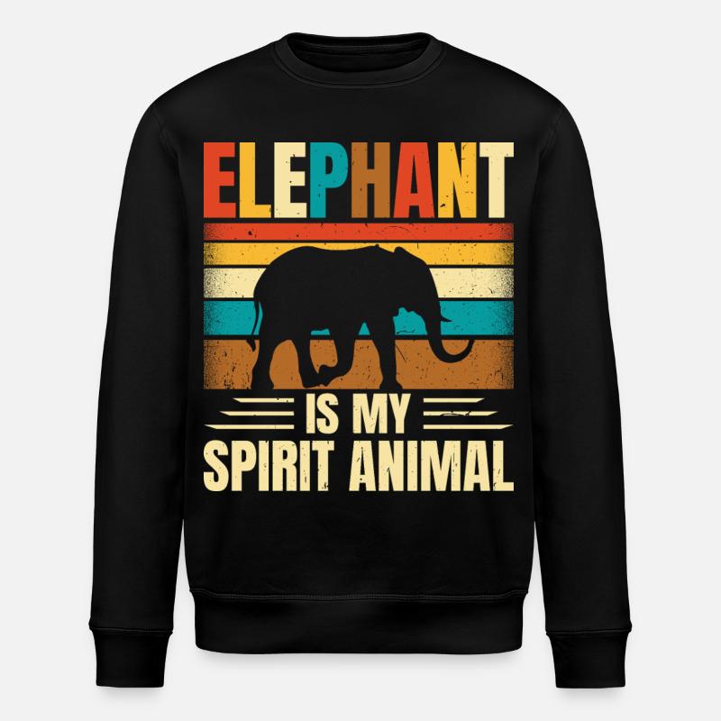 Elefant - Stanley/Stella Unisex Bio-Sweatshirt ROLLER - Schwarz