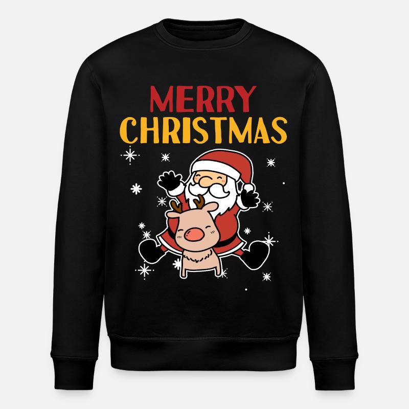 Joyeux Noël - idée Cadeau Père Noel - Sweat bio ROLLER Stanley/Stella Unisexe - noir