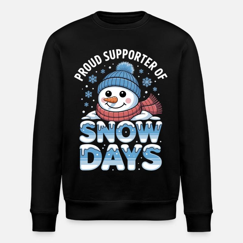 Snow Days Snowman Pride Tee - Stanley/Stella Unisex Bio-Sweatshirt ROLLER - Schwarz