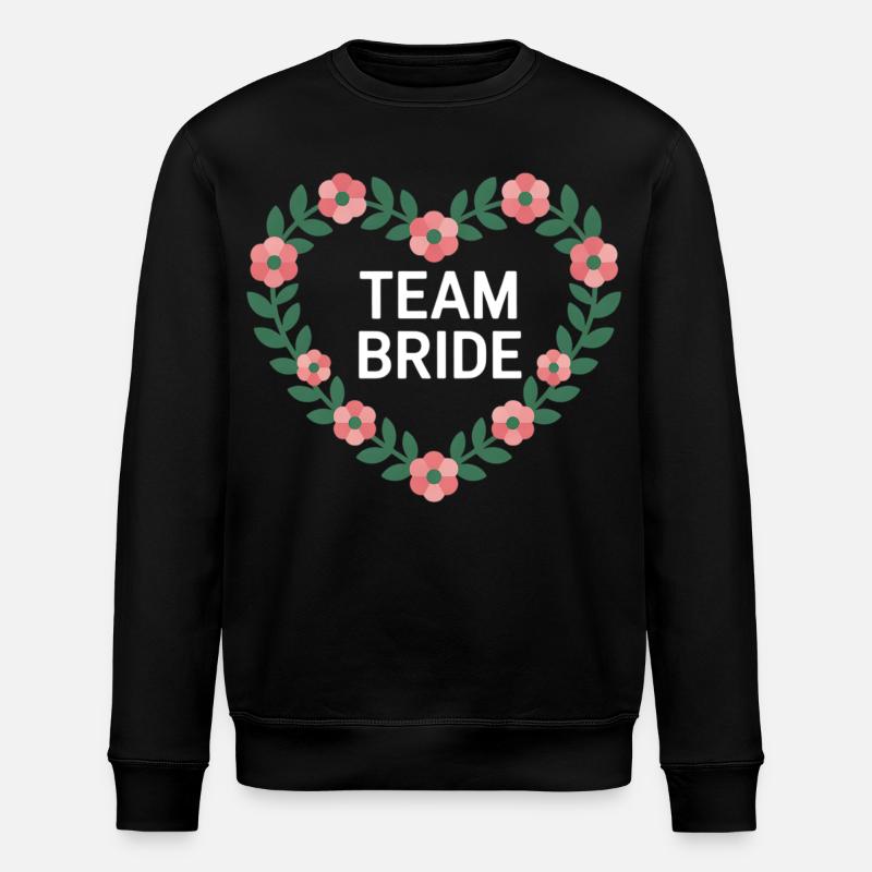 Équipe Mariée Coeur Fleurs - Sweat bio ROLLER Stanley/Stella Unisexe - noir