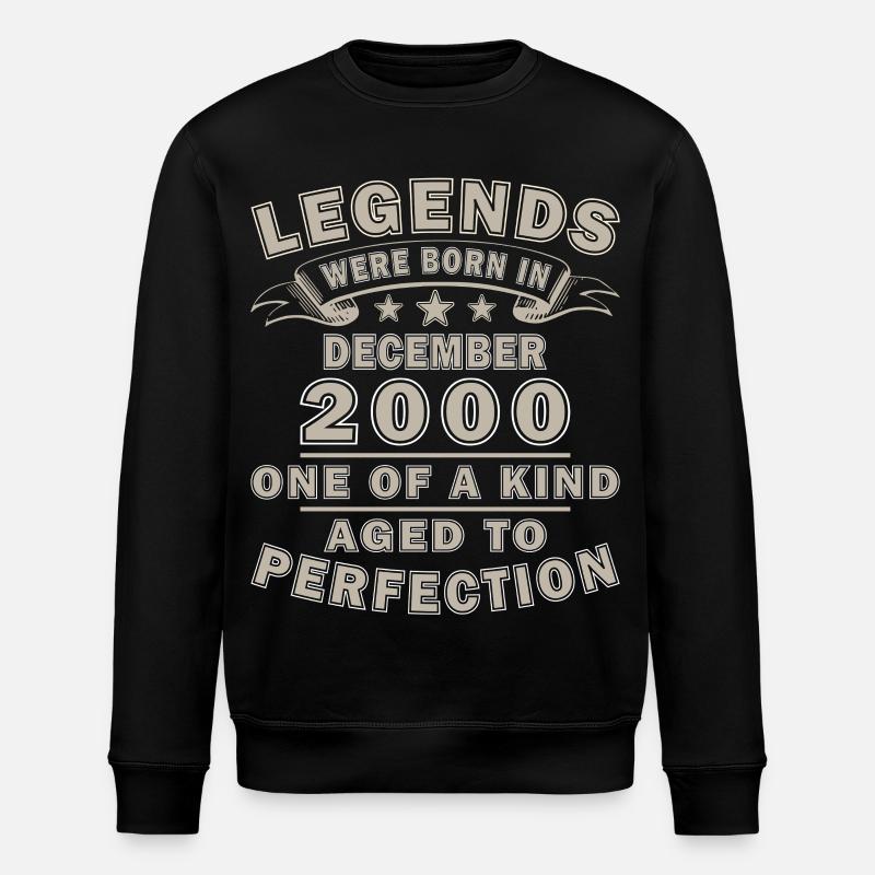 Dezember 2000 Dezember Jubiläum Dezember 2000 - Stanley/Stella Unisex Bio-Sweatshirt ROLLER - Schwarz