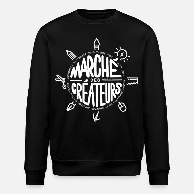 Marché des Créateurs - Logo  - Sweat bio ROLLER Stanley/Stella Unisexe - noir