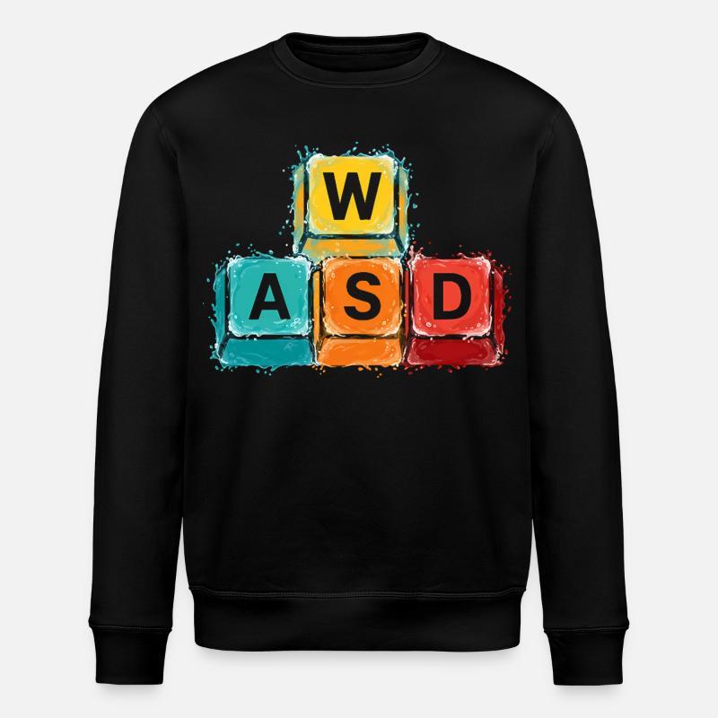 Boutons de jeu WASD - Sweat bio ROLLER Stanley/Stella Unisexe - noir