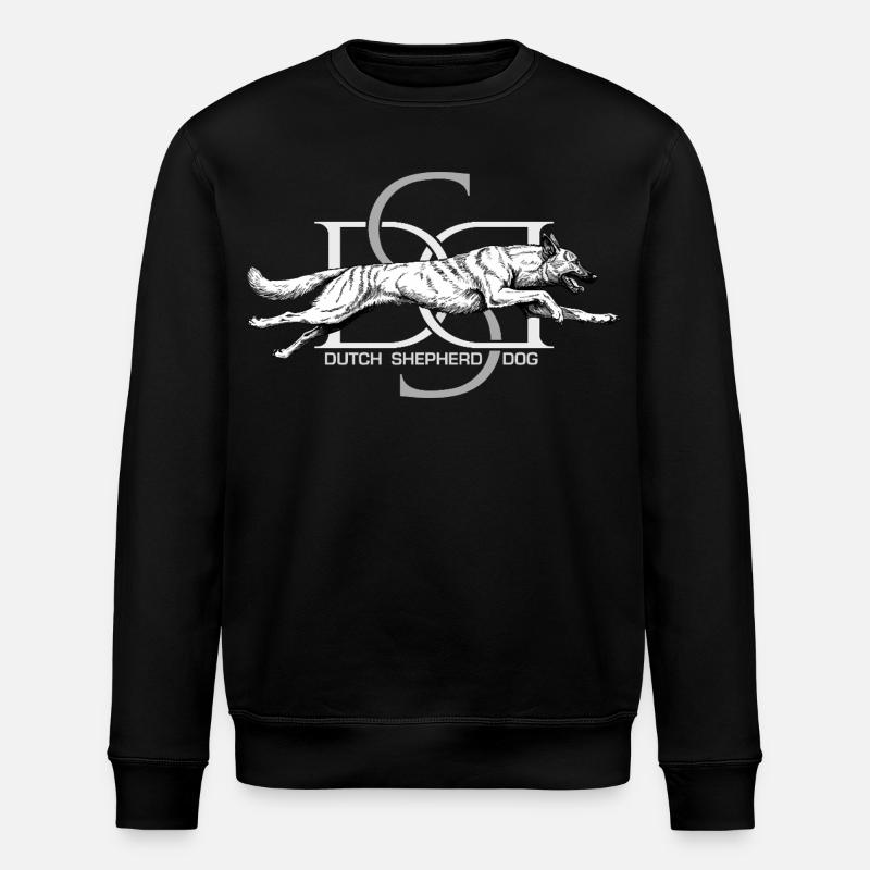 Dutchie - Dutch Shepherd Dog - Stanley/Stella ROLLER Unisex Organic Sweatshirt - black