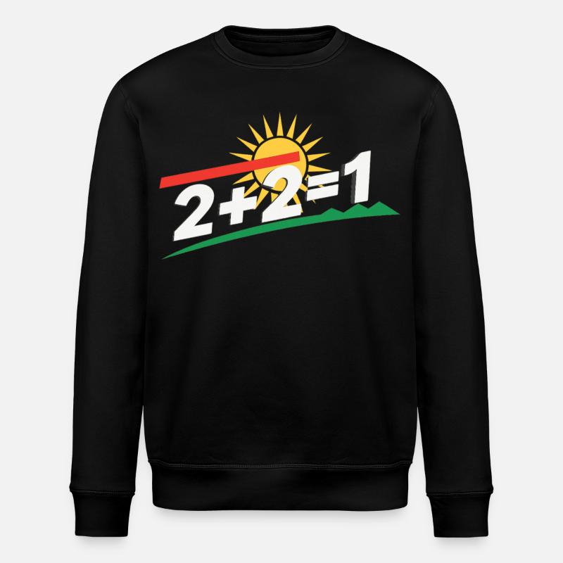 Sonnenlogo 2+2=1 Statement, kurdistan - Stanley/Stella Unisex Bio-Sweatshirt ROLLER - Schwarz