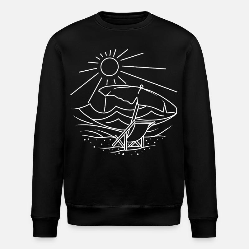 Vacation Sunrise Island Beach - Stanley/Stella ROLLER Unisex Organic Sweatshirt - black