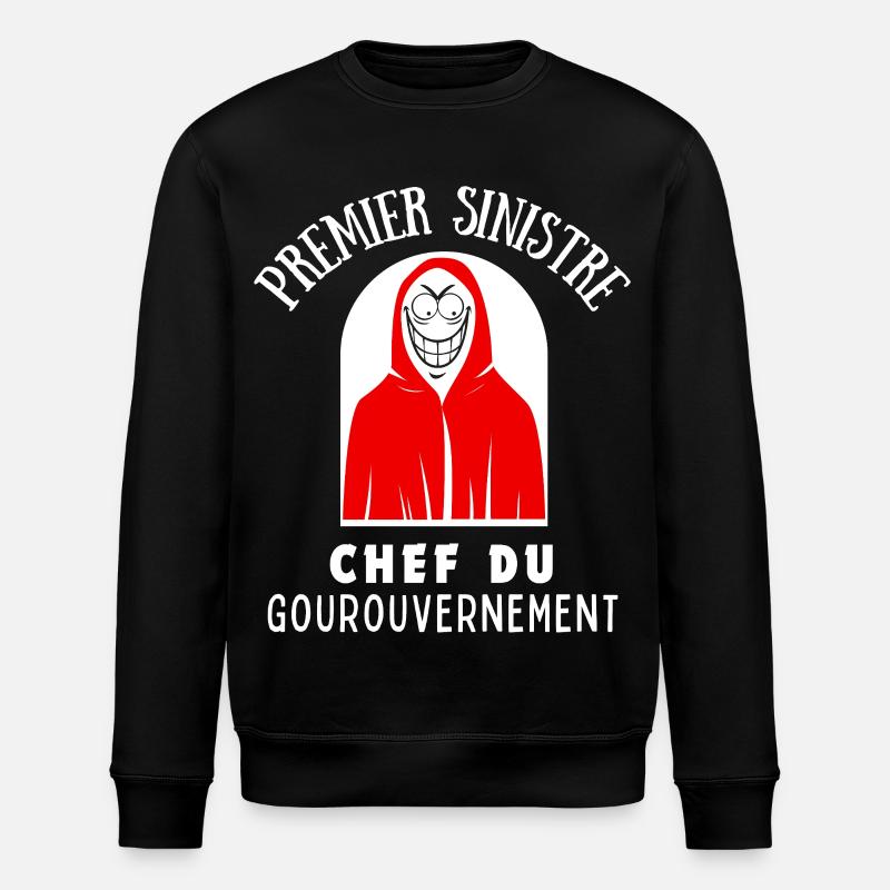 Premier Sinistre Chef Du Gourouvernement - Sweat bio ROLLER Stanley/Stella Unisexe - noir