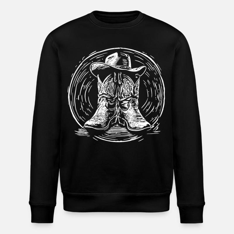 Bottes western en cercle tourbillonnant - Sweat bio ROLLER Stanley/Stella Unisexe - noir
