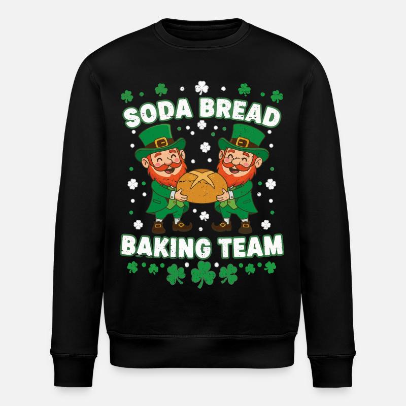 Lustiges Soda Brot Backteam St Patricks - Stanley/Stella Unisex Bio-Sweatshirt ROLLER - Schwarz