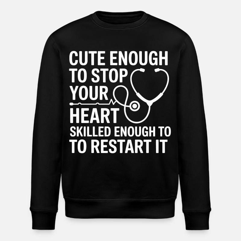 Stéthoscope Sweet Heart Saying - Sweat bio ROLLER Stanley/Stella Unisexe - noir
