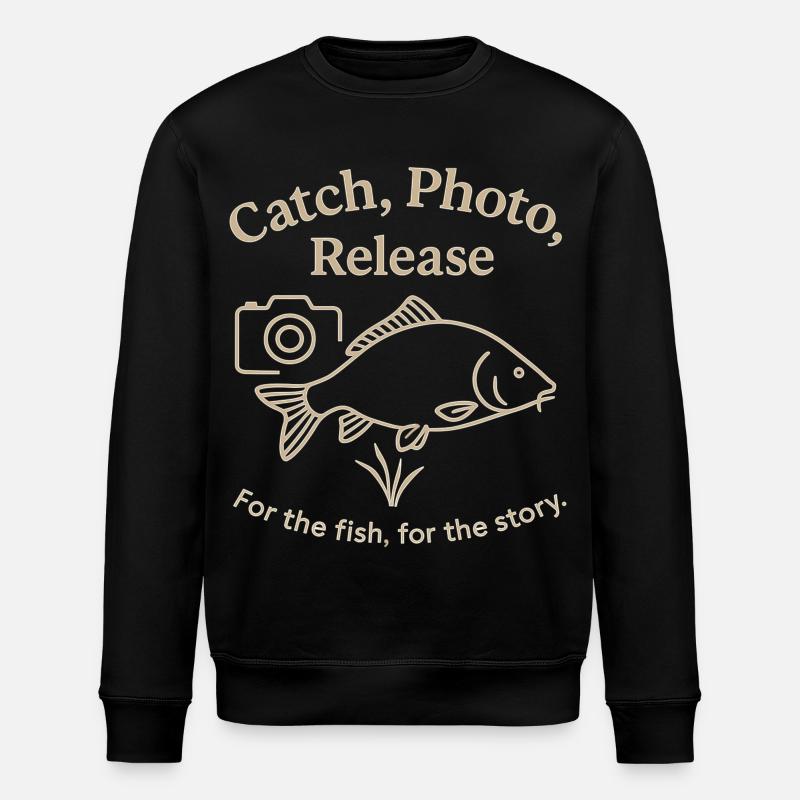 Capture Photo Relâcher Aventure de pêche - Sweat bio ROLLER Stanley/Stella Unisexe - noir