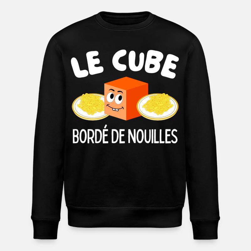 Le Cube Bordé de Nouilles - Sweat bio ROLLER Stanley/Stella Unisexe - noir